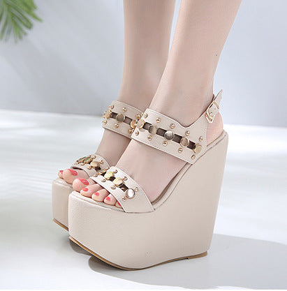 High-heeled sandals