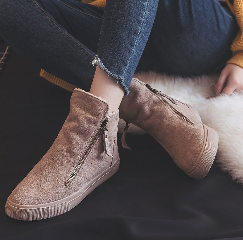 Chaussures en coton chaudes, antidérapantes et veloutées, tout-aller