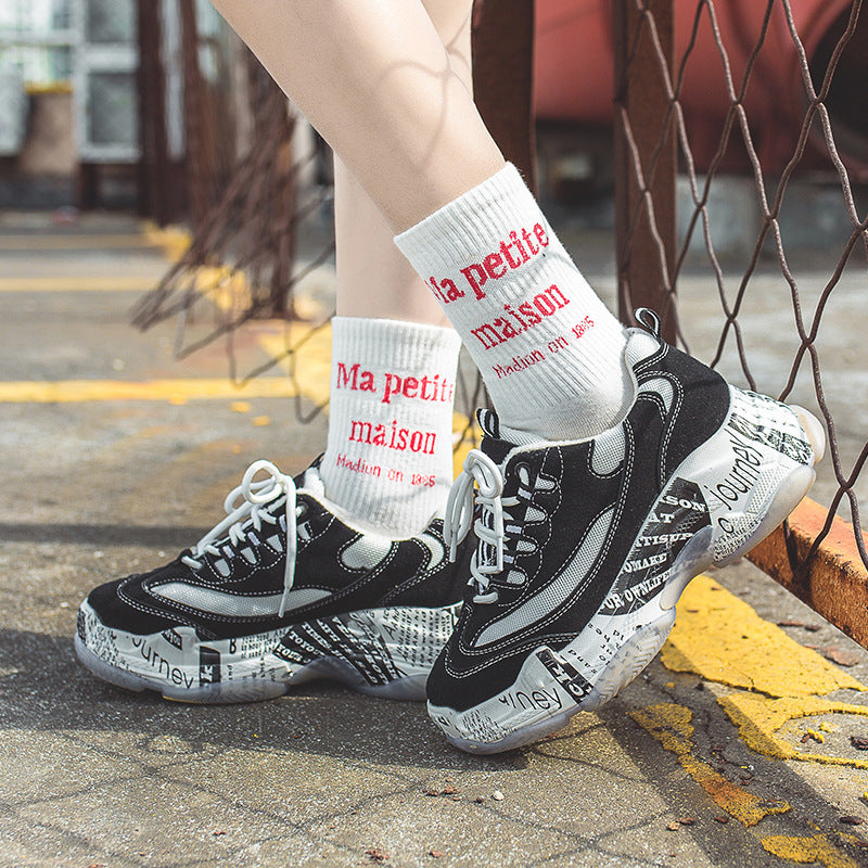 Chaussures de sport à plateforme Harajuku