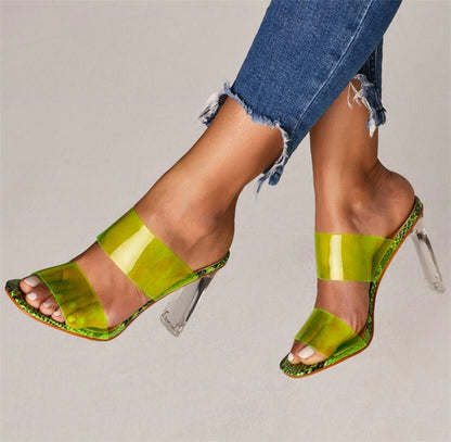 Women's Transparent Heel High Heel Sandals