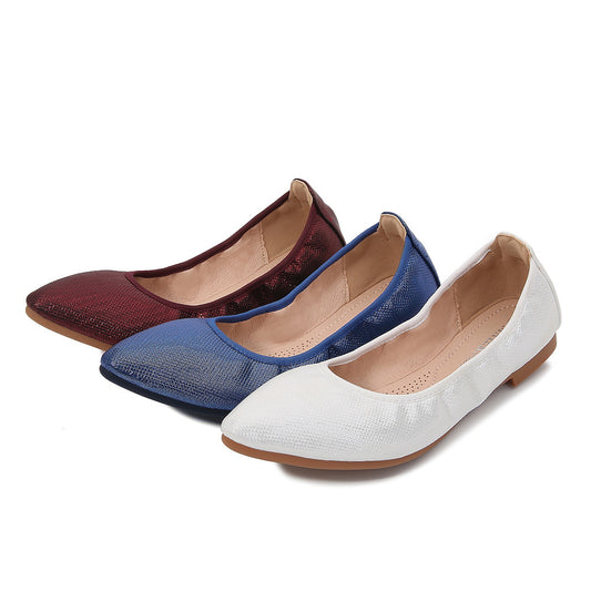 Shallow toe flat shoes