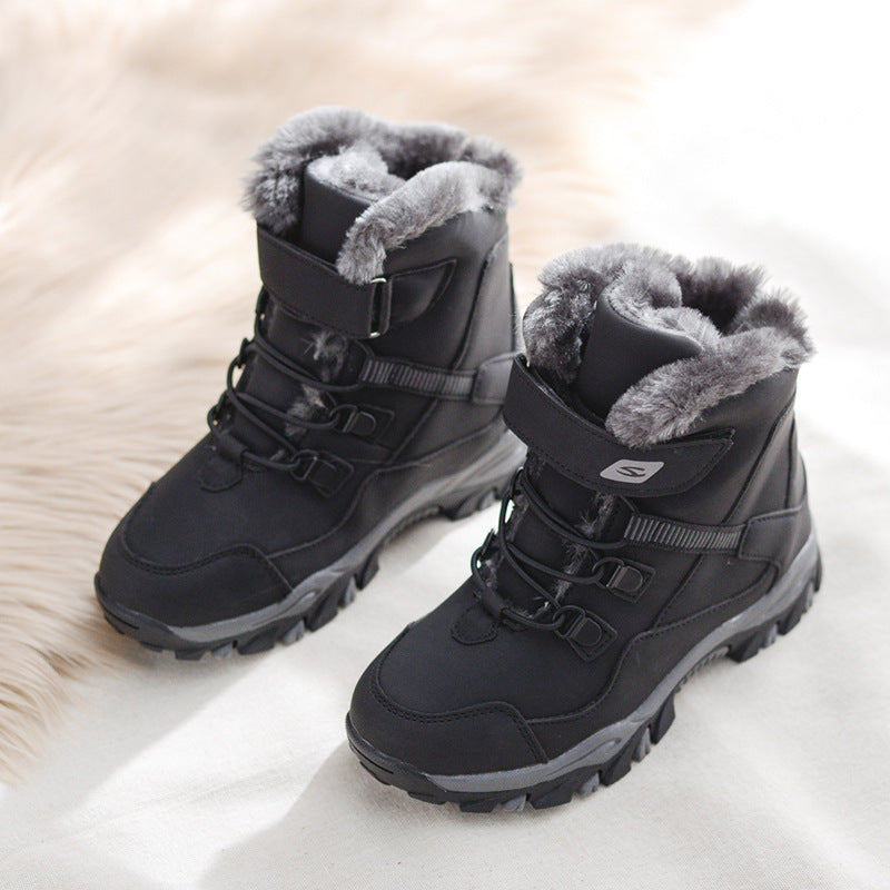 Nouvelles bottes courtes de neige d'hiver en velours et coton