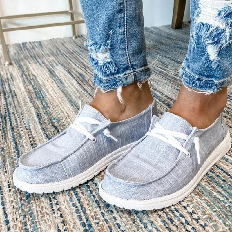 Canvas casual solid color women's shoes