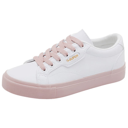 Zapatos blancos pequeños para mujer, zapatos nuevos de estilo sencillo, zapatillas de deporte estilo Hong Kong