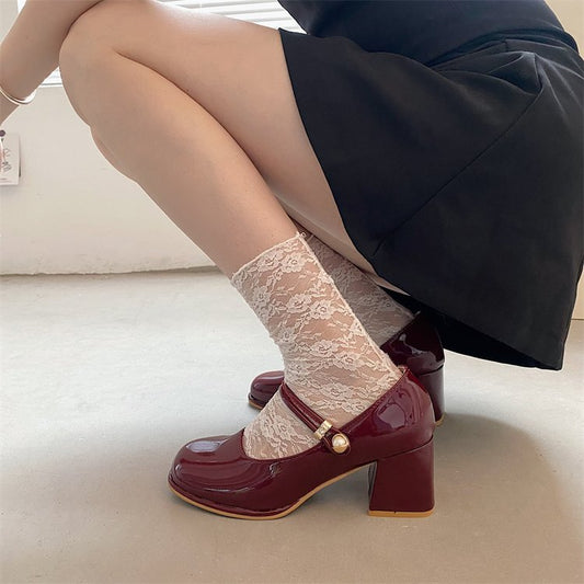 Women's Fashion Retro French High Heels