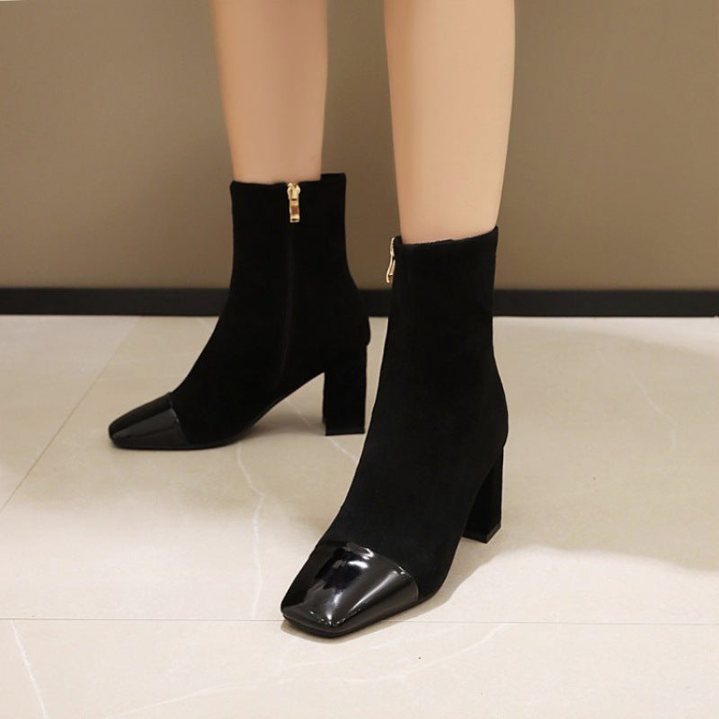 Christina Short Boots Female Side Zipper Martin Boots