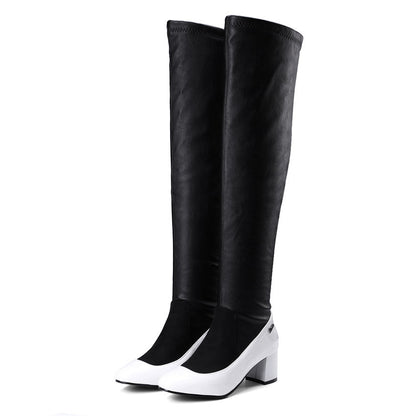 Stretch boots over the knee high heel single boot sleeve