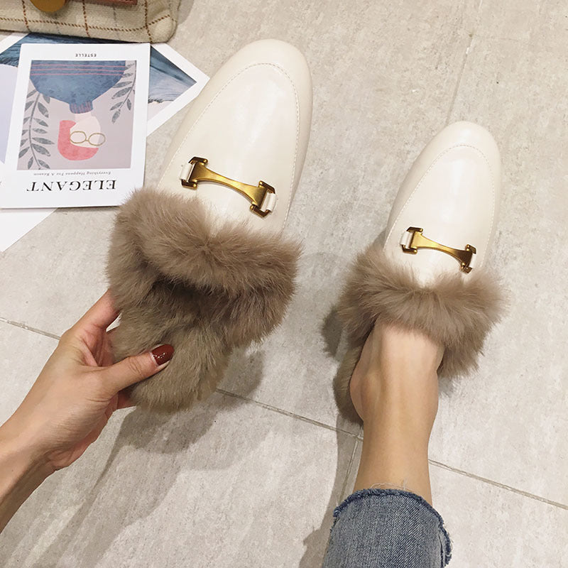 Furry slippers