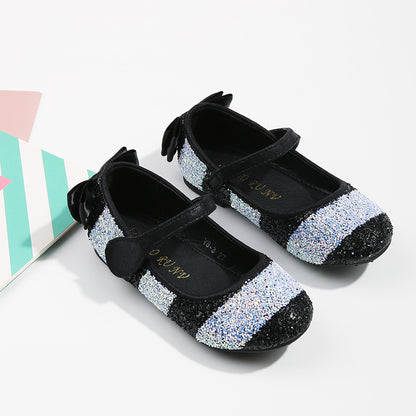 Rainbow sequin girls princess shoes