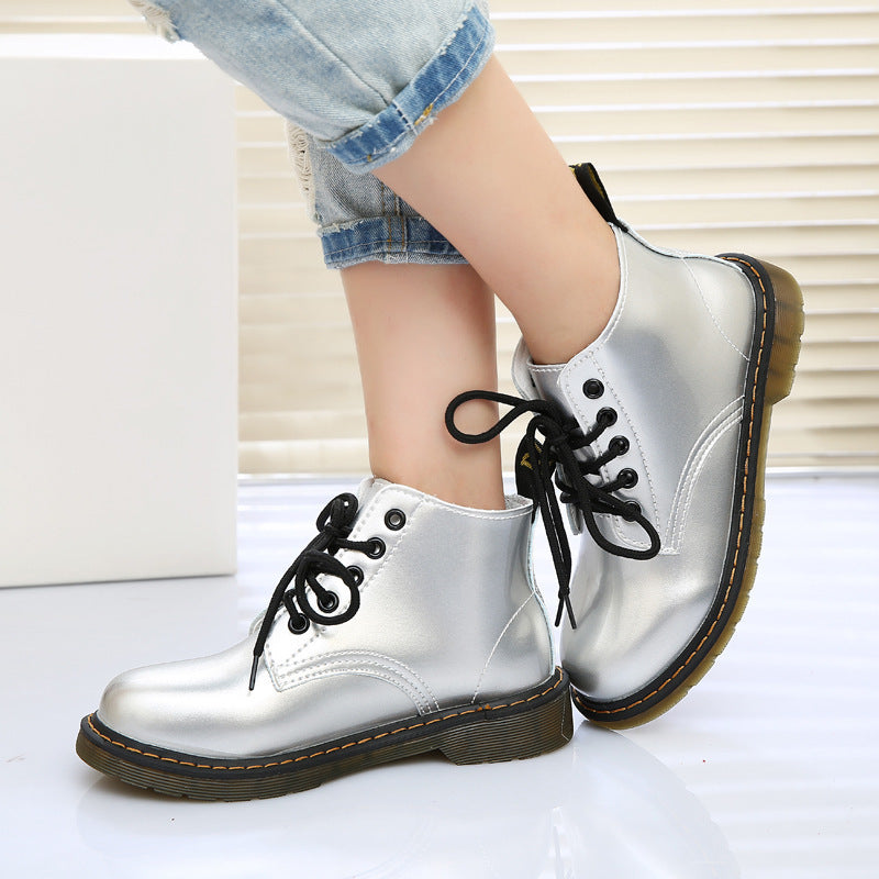 Fashion Round Toe Lace Up Women Boots