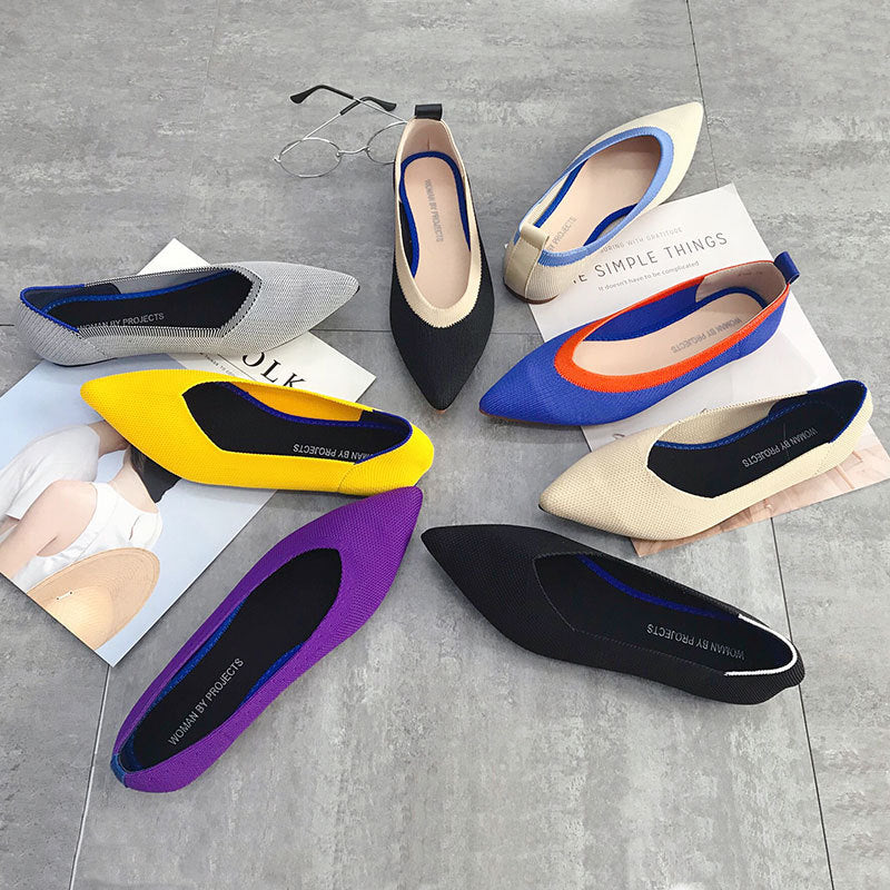 Women's shallow pointed toe flat shoes