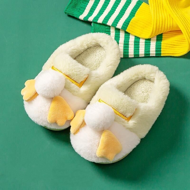 Cotton slippers female indoor cute plush couple