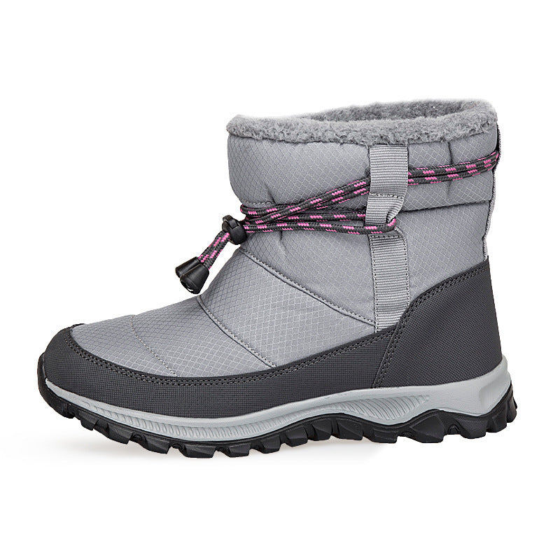 Botas de nieve cálidas y aterciopeladas para mujer en tallas grandes