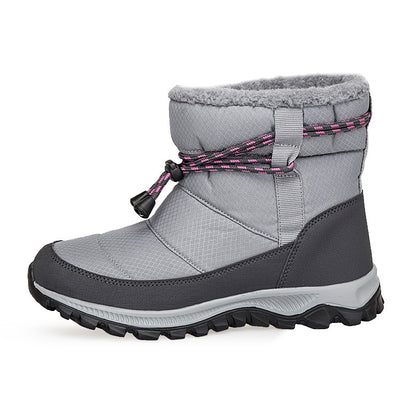 Bottes de neige chaudes et en velours pour femmes grandes tailles