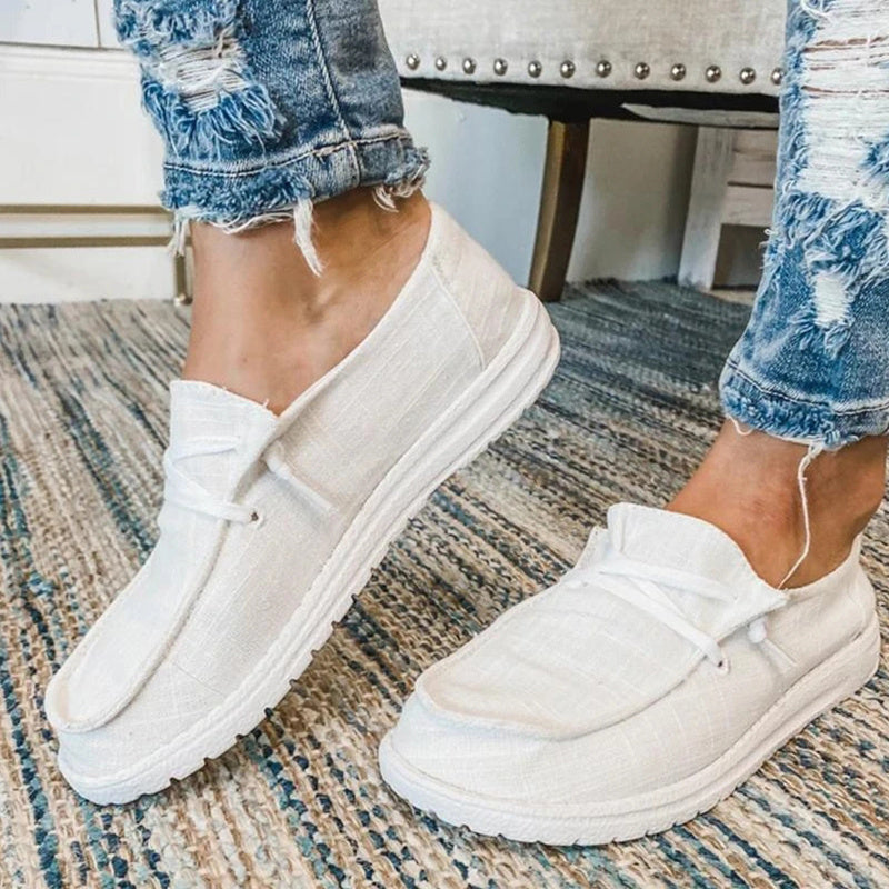 Canvas casual solid color women's shoes