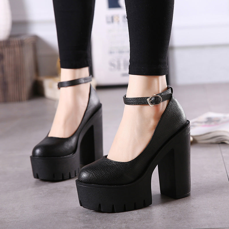 Women's Shoes New High-Heeled All-Match Thick-Heeled High-Heeled Shoes