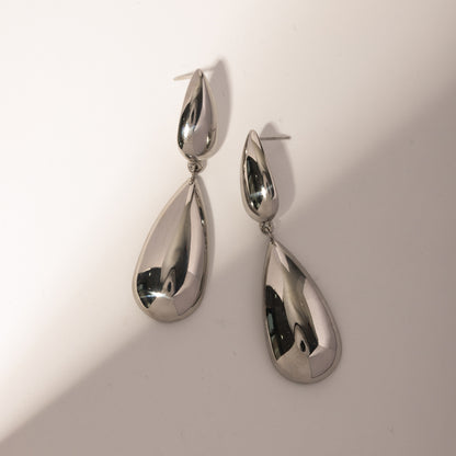 Boucles d'oreilles pendantes en acier inoxydable