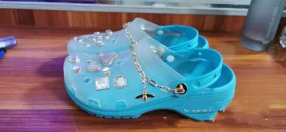 Chaussures pour femmes Sandales de plage à paillettes Sandales en gelée Pantoufles