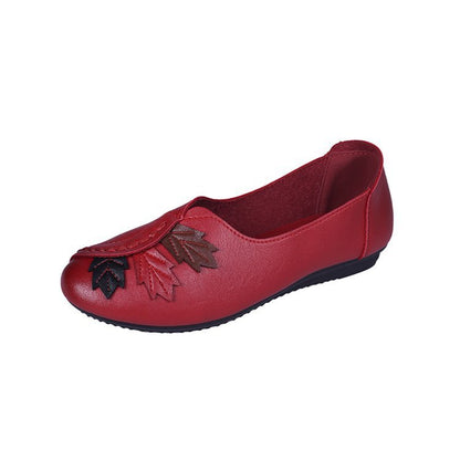 Embroidered comfortable mom shoes