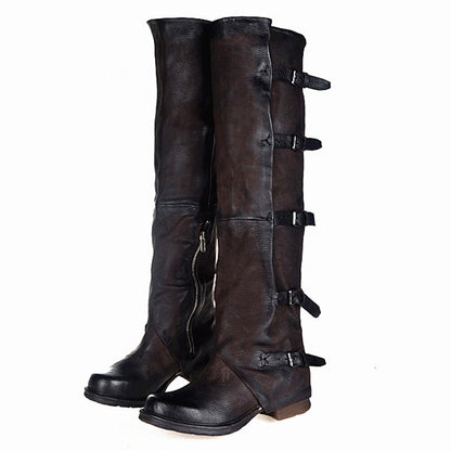 Long tube thick heel women's boots