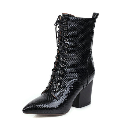 Bottes en cuir de serpent