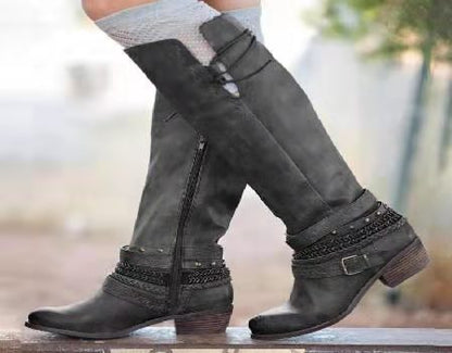 Bottes hautes rétro pour femmes pour chevaliers