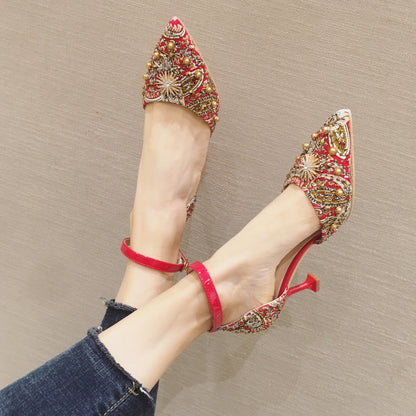 High Heels Red High Heels Female Stiletto Shallow Mouth