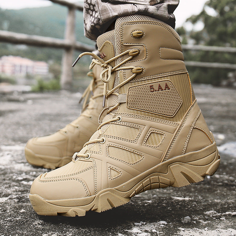 Botas de combate de entrenamiento de montañismo al aire libre de gran tamaño para hombre