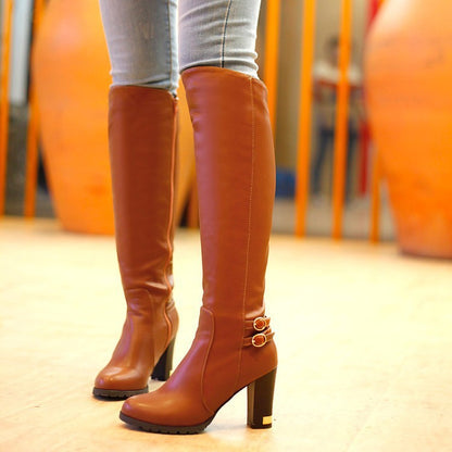 Thick Heel Over The Knee Boots High Heel Women's Boots