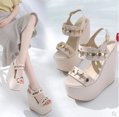 High-heeled sandals