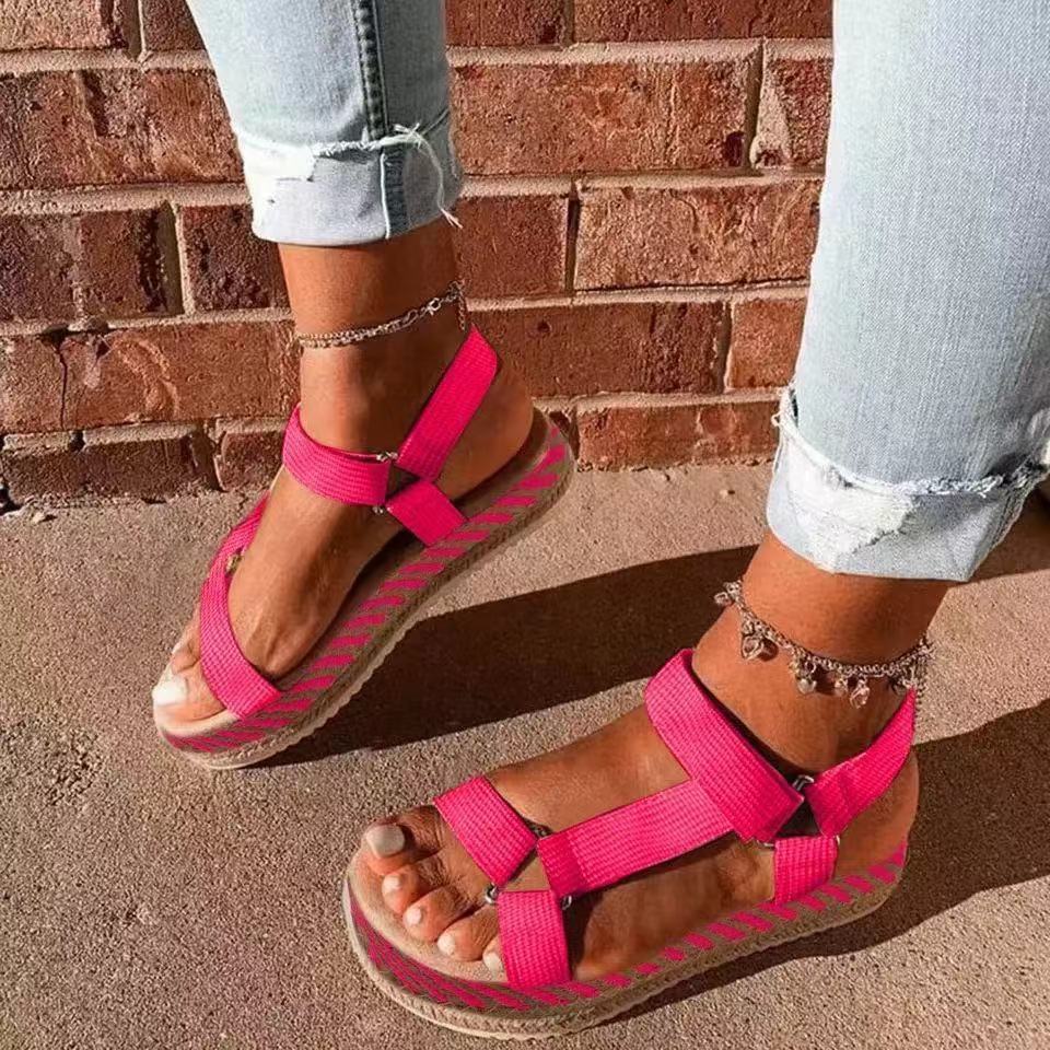 Oversized Wedge Flat Platform Sandals