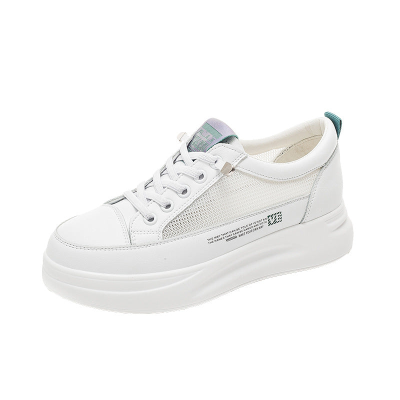 All-match Thick-soled Increased White Shoes Sports Single Women