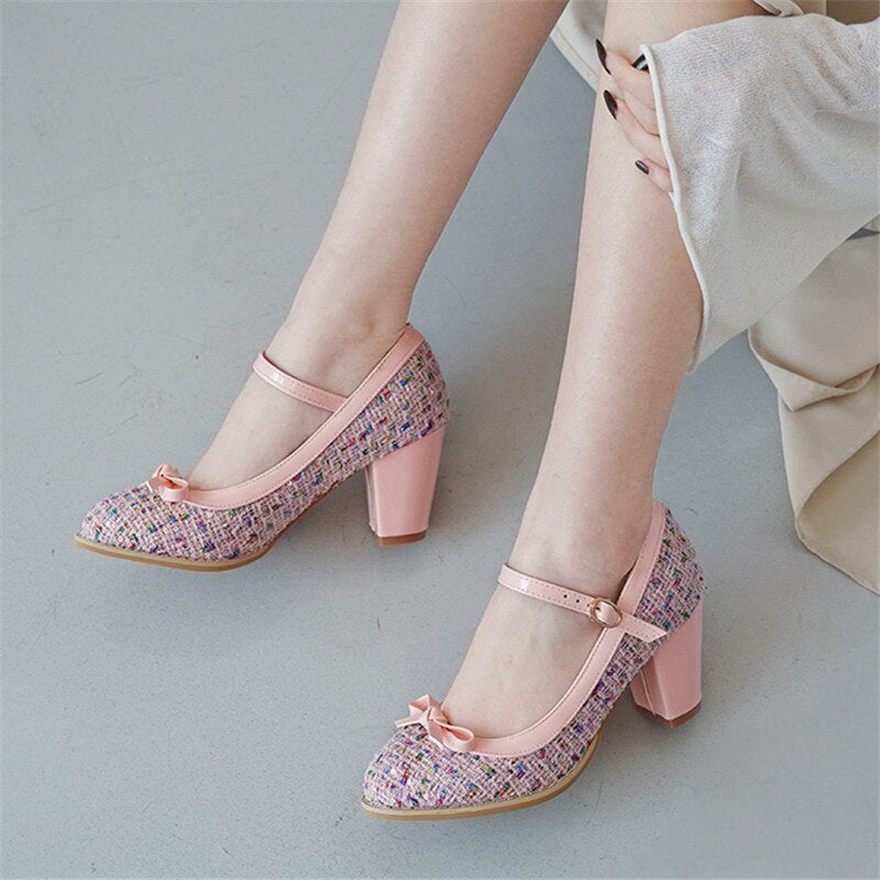 Foreign trade fashion thick heel high heels