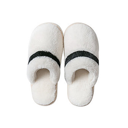 Pantuflas de felpa sencillas para hombres y mujeres cálidas y antideslizantes