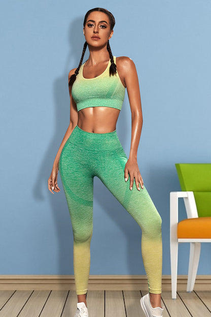 Ensemble débardeur et leggings de sport dégradé