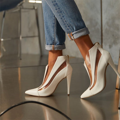 Pointed cutout sandals