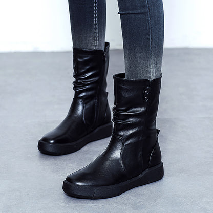 New retro British style all-match platform boots