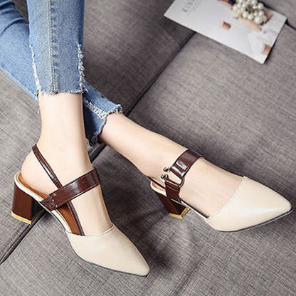 New Style Single Shoes Baotou Thick Heel Sandals