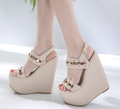 High-heeled sandals