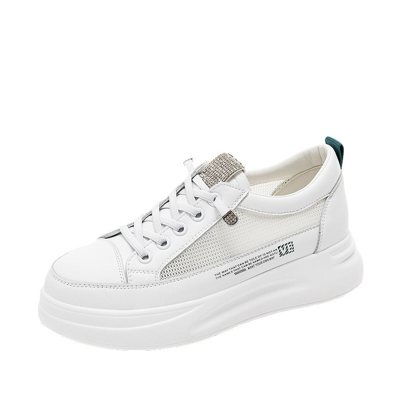 All-match Thick-soled Increased White Shoes Sports Single Women