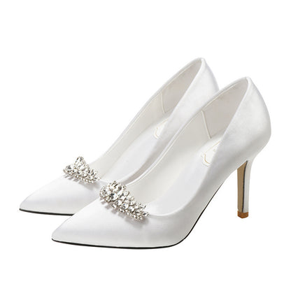 Chaussures de mariage strass princesse satin petite taille demoiselle d'honneur champagne or chaussures habillées