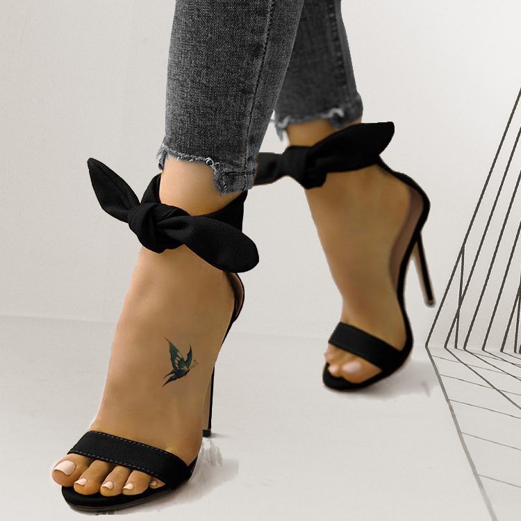 Women's Plus Size Bow Stiletto Sandals