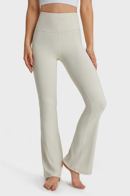 Pantalon de yoga évasé à taille élastique