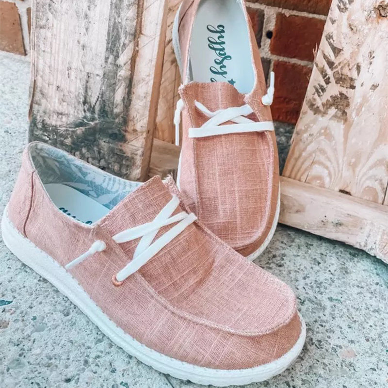 Canvas casual solid color women's shoes