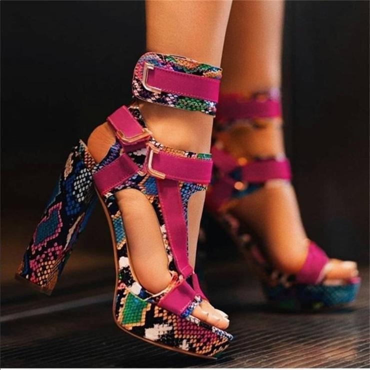 Buckle Super High Heels Waterproof Platform Fish Mouth Stiletto Heel Women Sandals