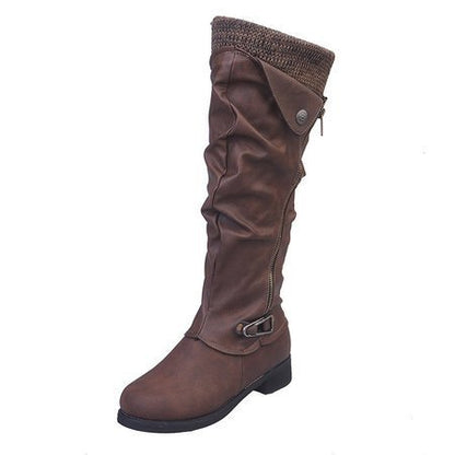 Low heel round toe boots