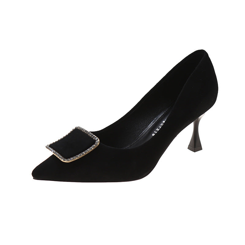 Zapatos casuales negros de moda para mujer