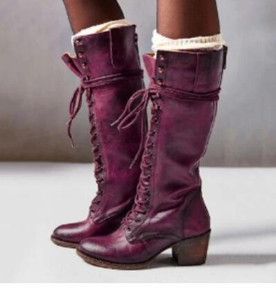 New Lace-up Boots Women's Boots With Thick Heel