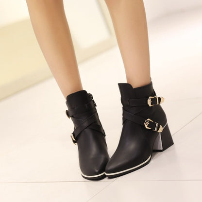 Martin Boots Autumn And Winter New British Fashion Pointed Short Tube