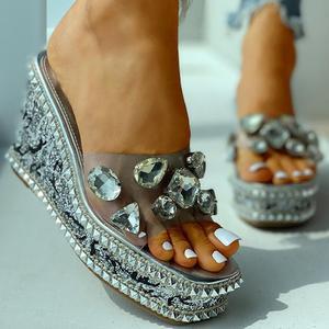 Chaussures romaines à strass Chaussures de plage Chaussures simples